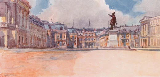 Palais de Versailles, côté face aux cours, Versailles